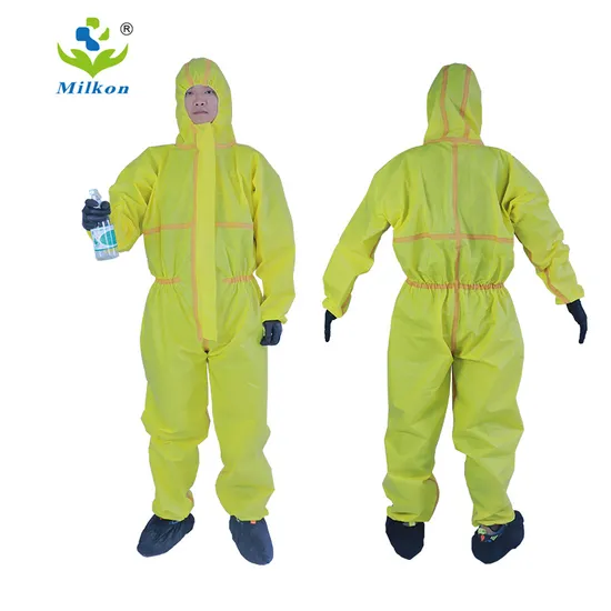 Type 3/4 Microporous Chemical Protective Anti Pneumonia Medical Disposable Coverall